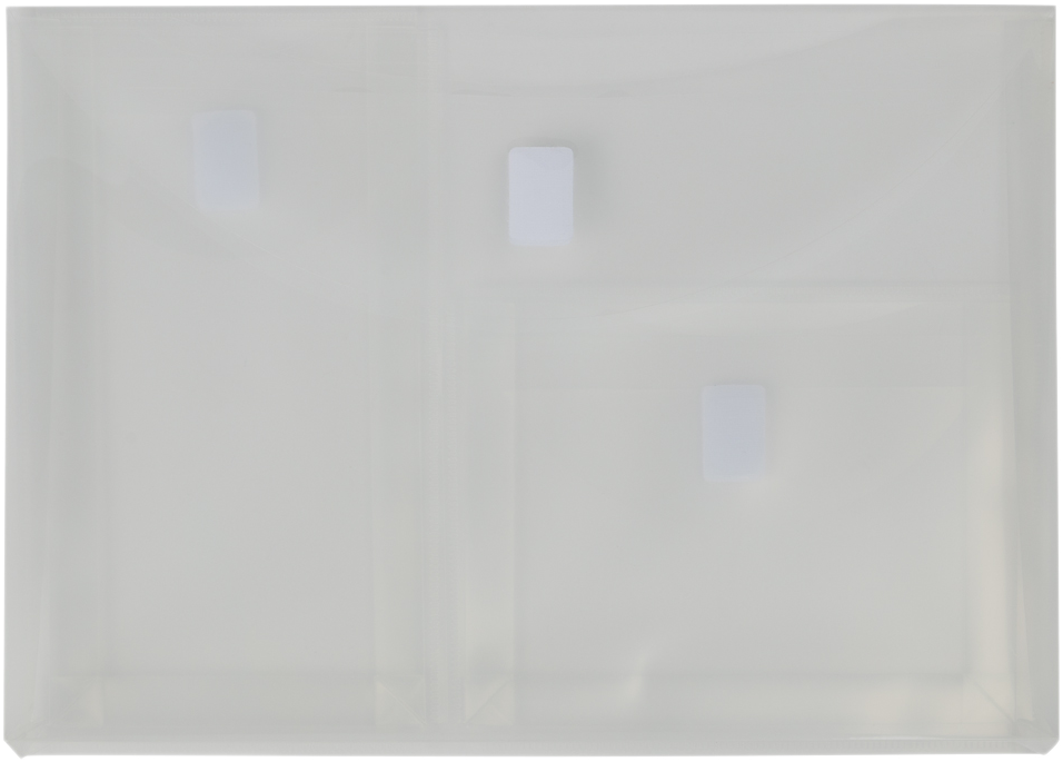 Clear Letter Booklet 3 Pocket Plastic Envelopes (9 3/4 x 13) with Hook and Loop Closure