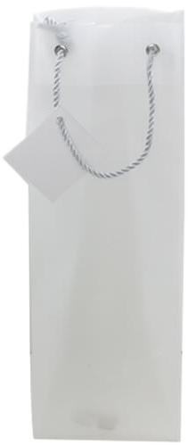 Clear Translucent Plastic Wine Bottle Gift Bags (4 5/8 x 4 x 12 1/8)
