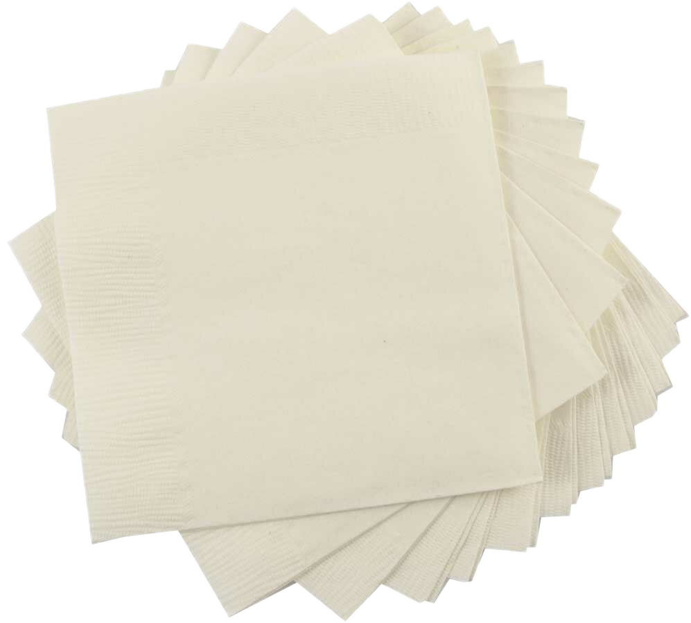 Ivory 5 x 5 3-Ply Beverage Napkins