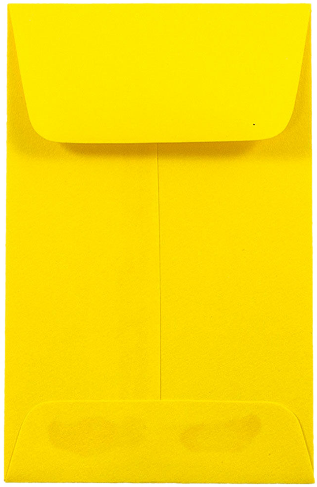Yellow 24lb #1 Coin Envelopes (2 1/4 x 3 1/2)