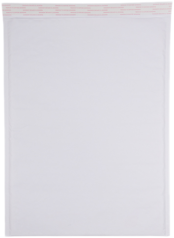 White Kraft 80lb 12 1/2 x 17 1/2 Bubble Mailer with Peel & Seal