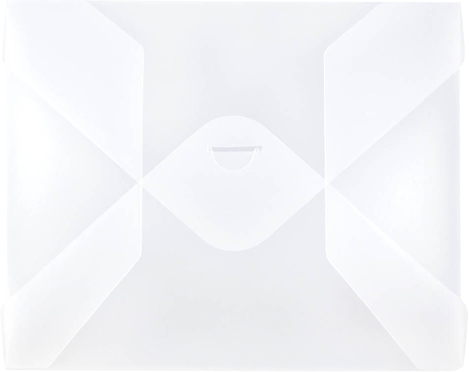 Clear Frost 9 1/2 x 11 7/8 x 1/4 Plastic Portfolios Tuck Flap