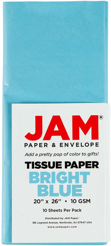 Bright Blue Tissue Paper (20 x 26) - 10 Sheets