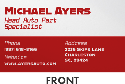 Glossy White 120lb 2 x 3 1/2 Flat Business Cards