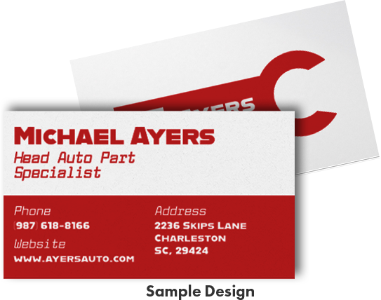 White 130lb 2 x 3 1/2 Flat Business Cards