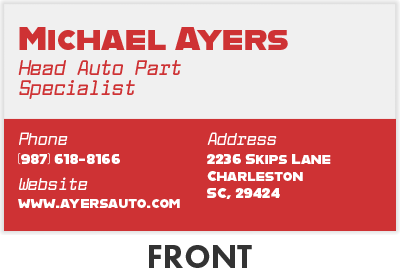 White 130lb 2 x 3 1/2 Flat Business Cards
