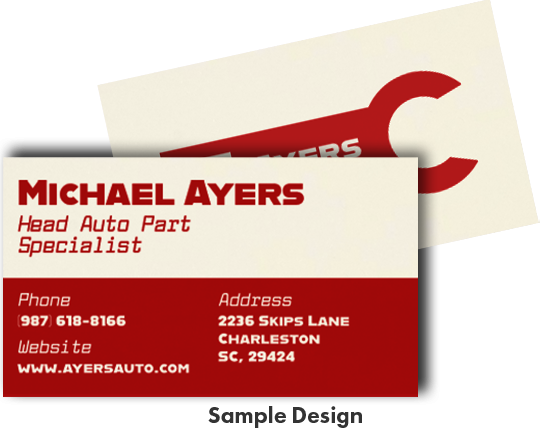 Natural White 100lb Cougar 2 x 3 1/2 Flat Premium Business Cards
