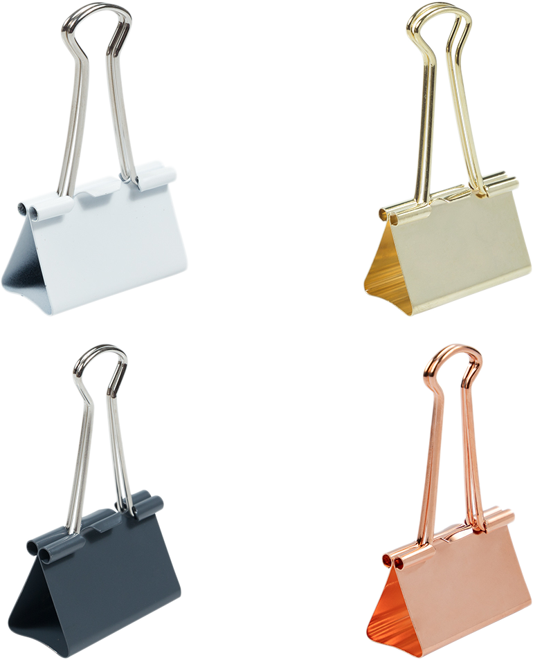 Business Assorted Large 41mm Binder Clips - 4 Packs of 12