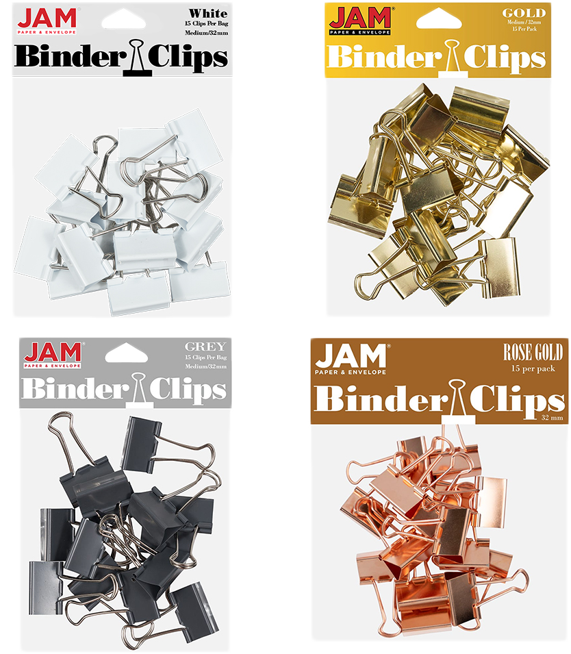 Business Assorted Medium 32mm Binder Clips - 4 Packs of 15