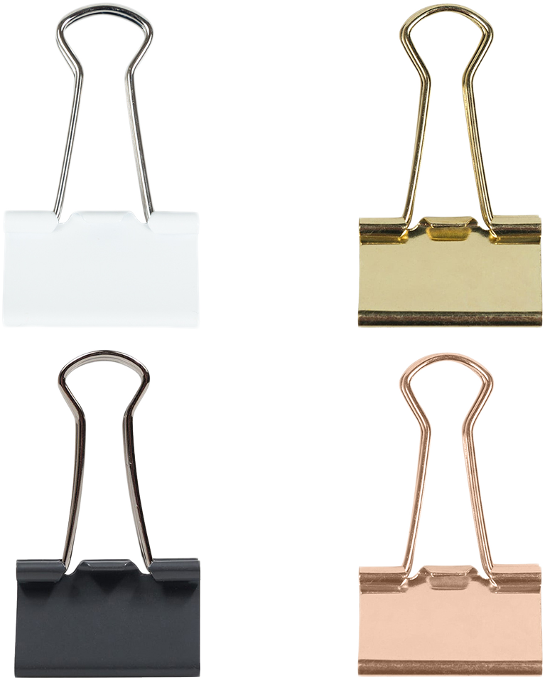 Business Assorted Medium 32mm Binder Clips - 4 Packs of 15