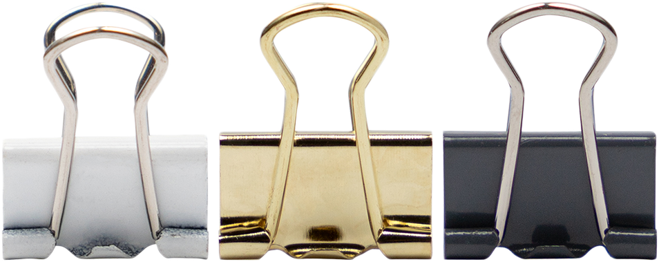 Business Assorted X-Small 15mm Binder Clips - 3 Packs of 30