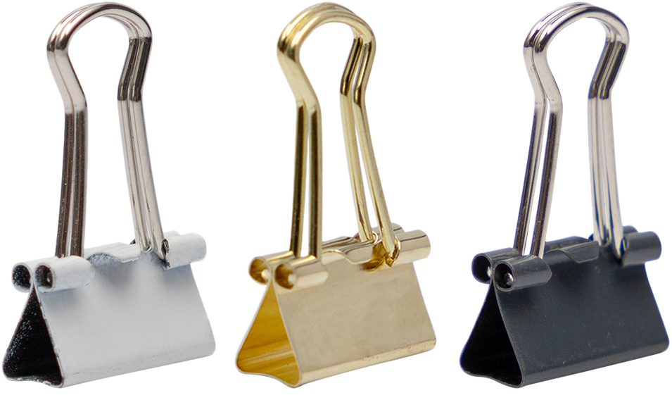 Business Assorted X-Small 15mm Binder Clips - 3 Packs of 30