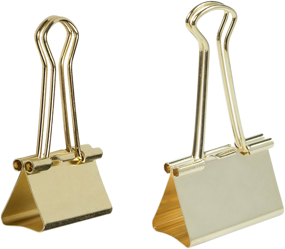 Gold Large 44mm & Medium 32mm Binder Clips