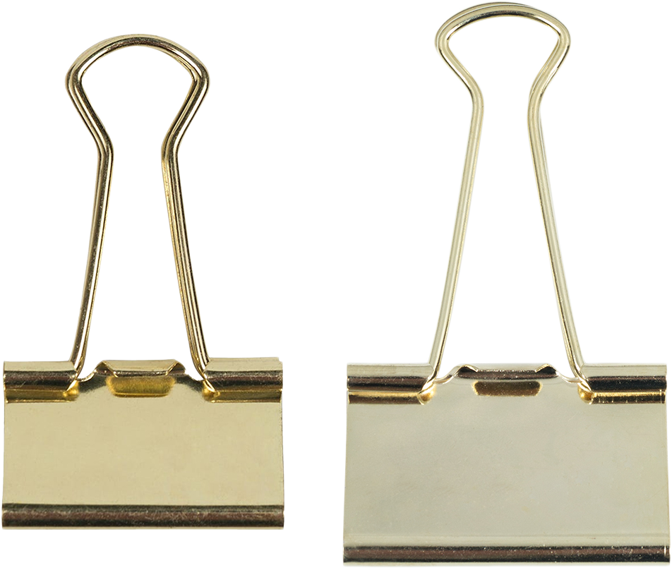 Gold Large 44mm & Medium 32mm Binder Clips