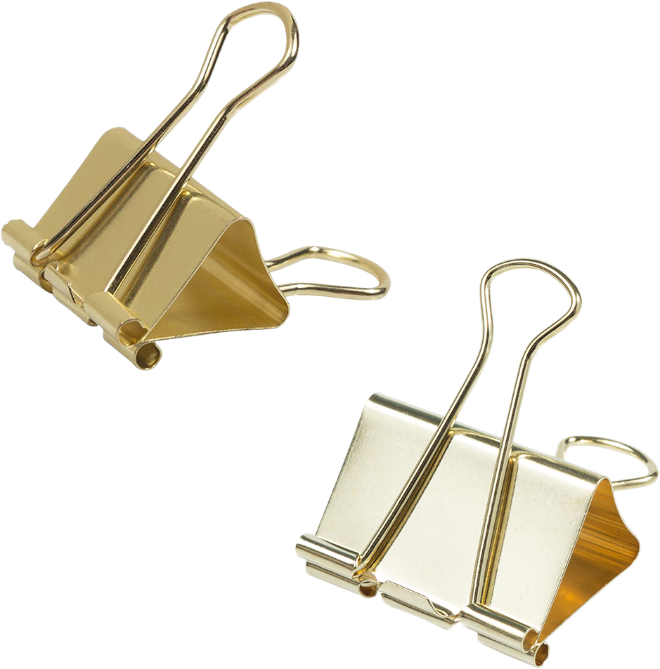 Gold Large 44mm & Medium 32mm Binder Clips