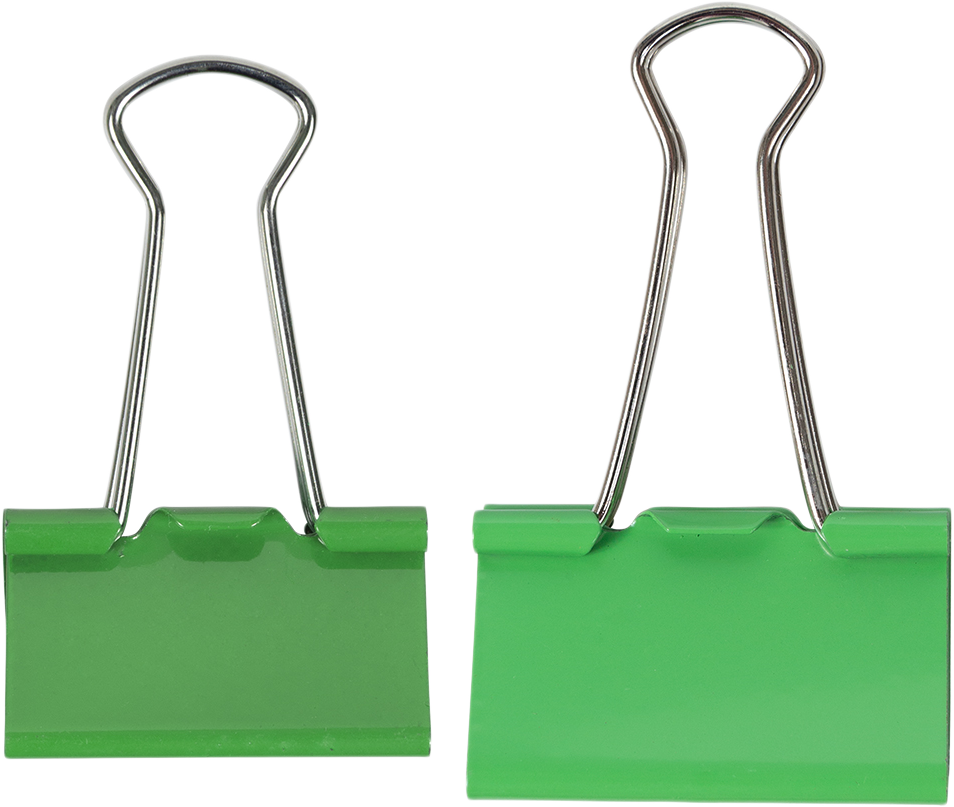 Green Large 44mm & Medium 32mm Binder Clips