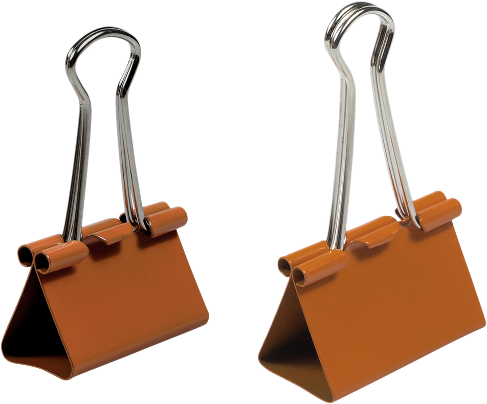 Orange Large 44mm & Medium 32mm Binder Clips