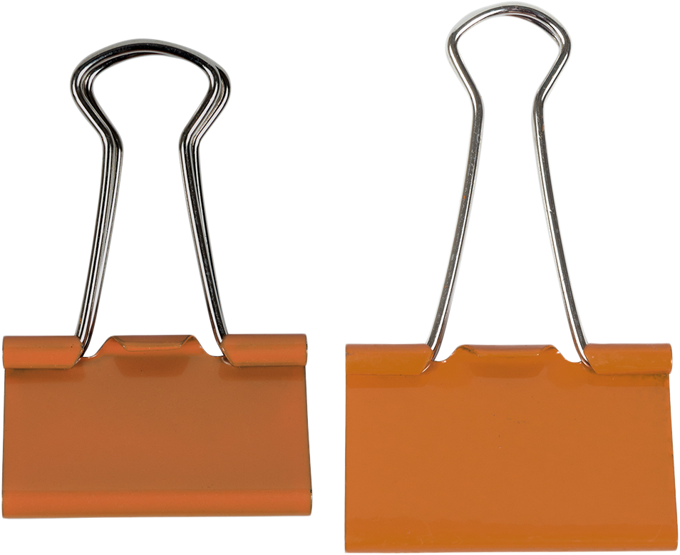 Orange Large 44mm & Medium 32mm Binder Clips