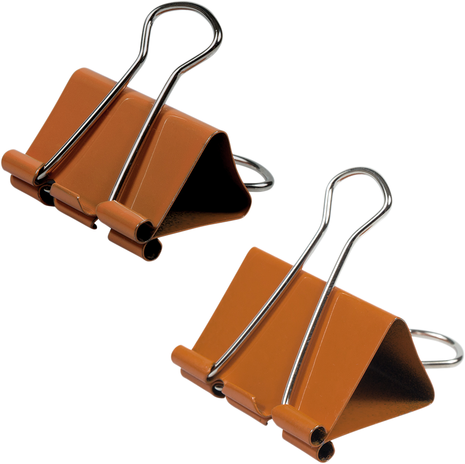 Orange Large 44mm & Medium 32mm Binder Clips