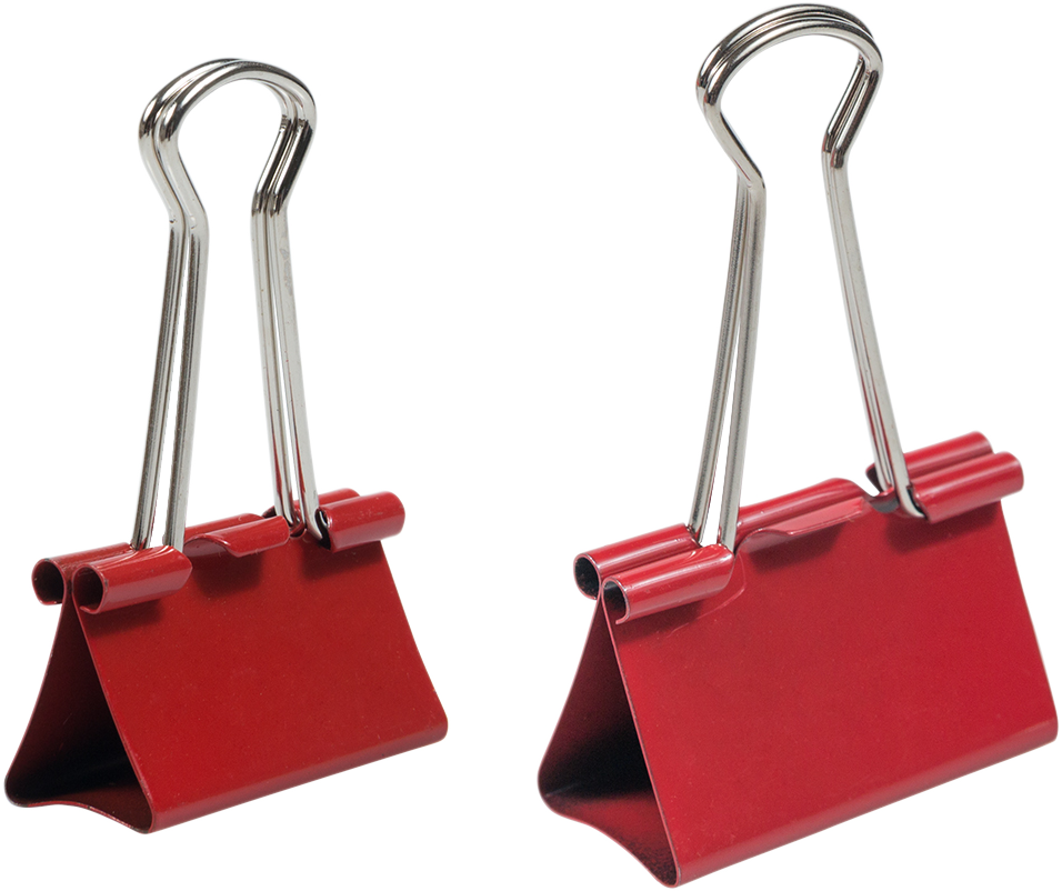 Red Large 44mm & Medium 32mm Binder Clips