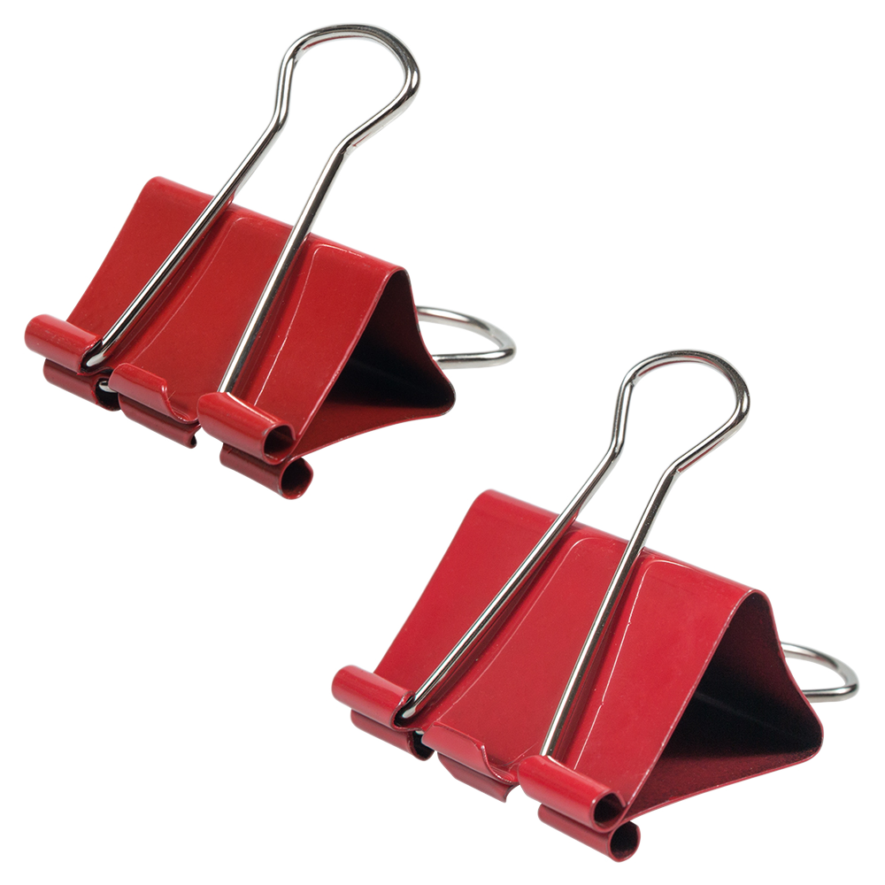 Red Large 44mm & Medium 32mm Binder Clips