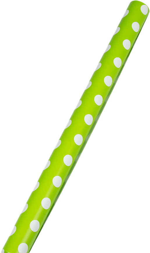 Lime Green with White Dots Wrapping Paper (25 Sq Ft)