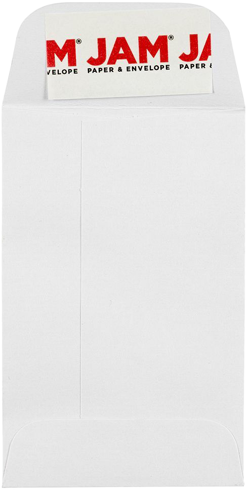 White 28lb #1 Coin Envelopes (2 1/4 x 3 1/2) with Peel & Seal