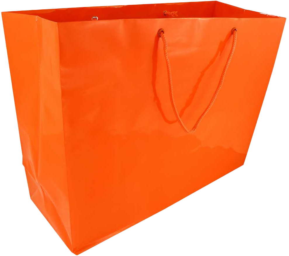 Orange X-Large Glossy Gift Bags (16 x 12 x 6)