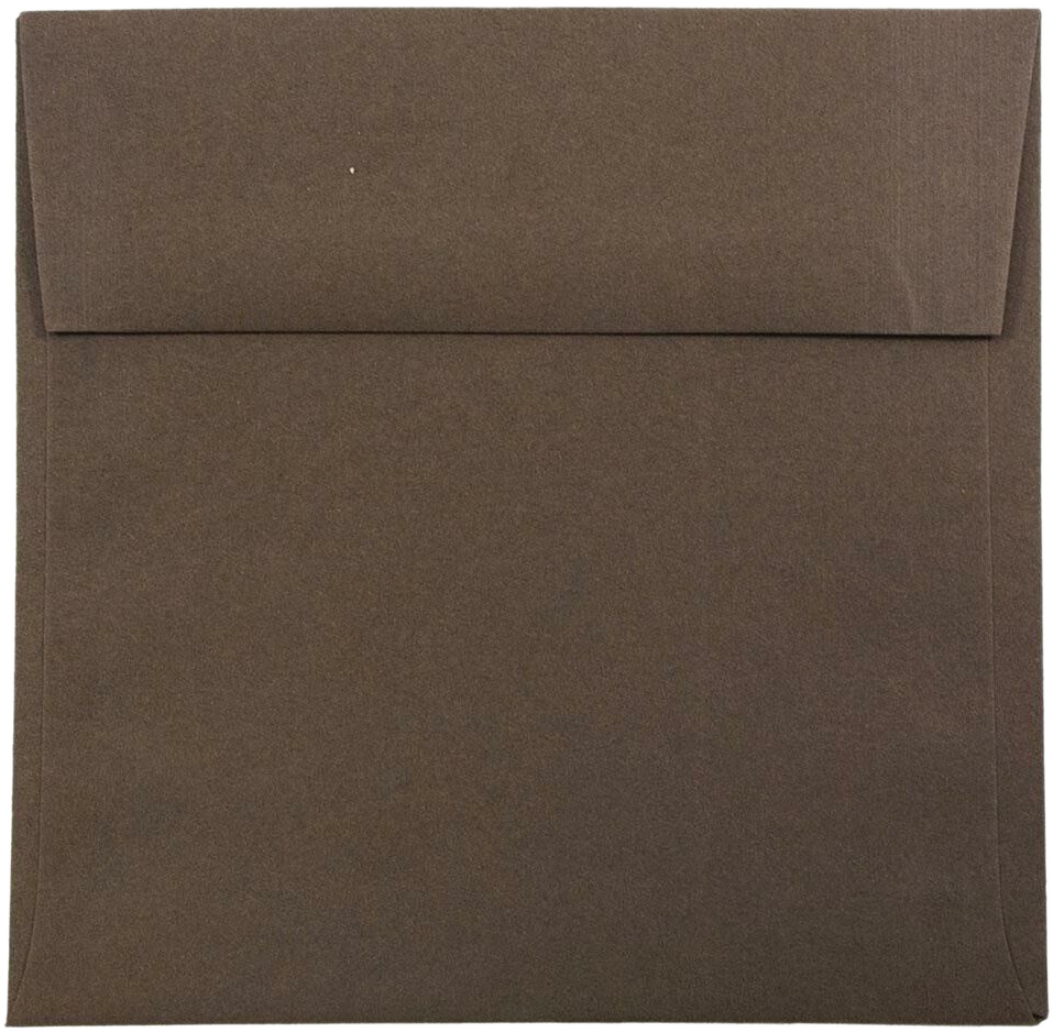 Chocolate Brown 32lb 6 1/2 x 6 1/2 Square Envelopes