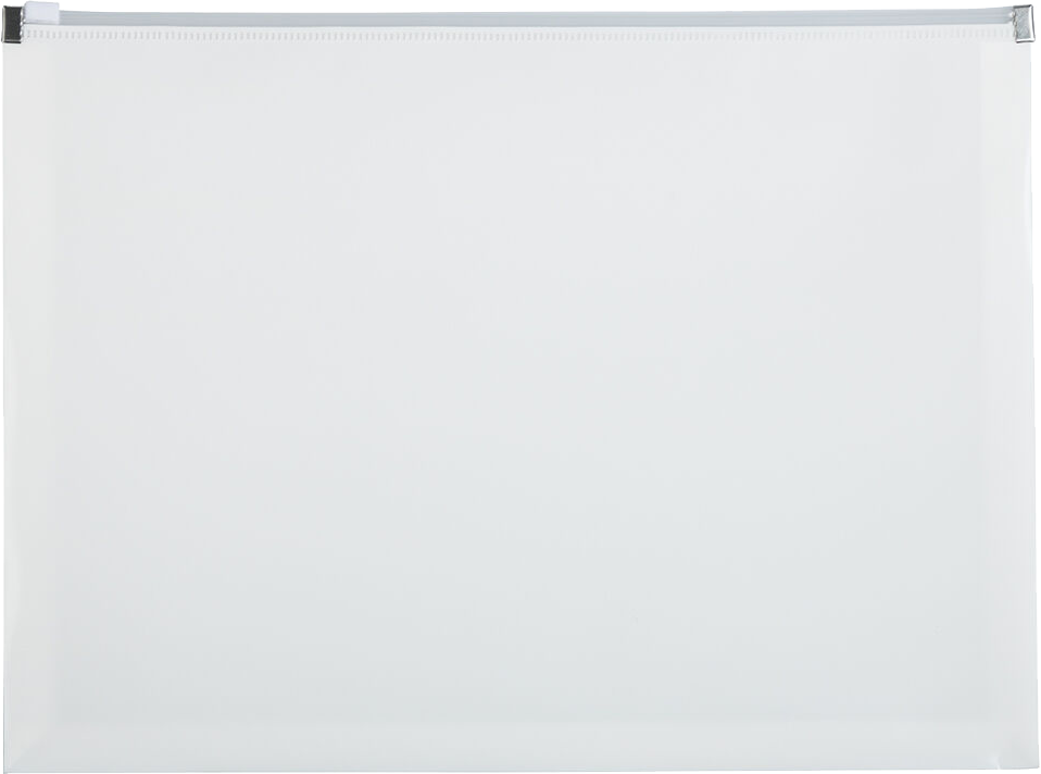 White Letter Booklet Plastic Envelopes (9 3/4 x 13) with Zip Closure
