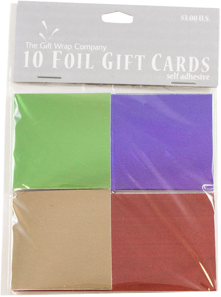 Assorted Foil Folded Gift Tags (1 15/16 x 1 15/16) - 10 Pack