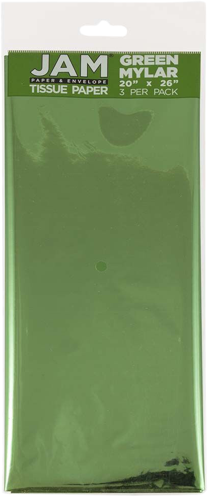 Green Mylar Tissue Paper (20 x 26) - 3 Sheets