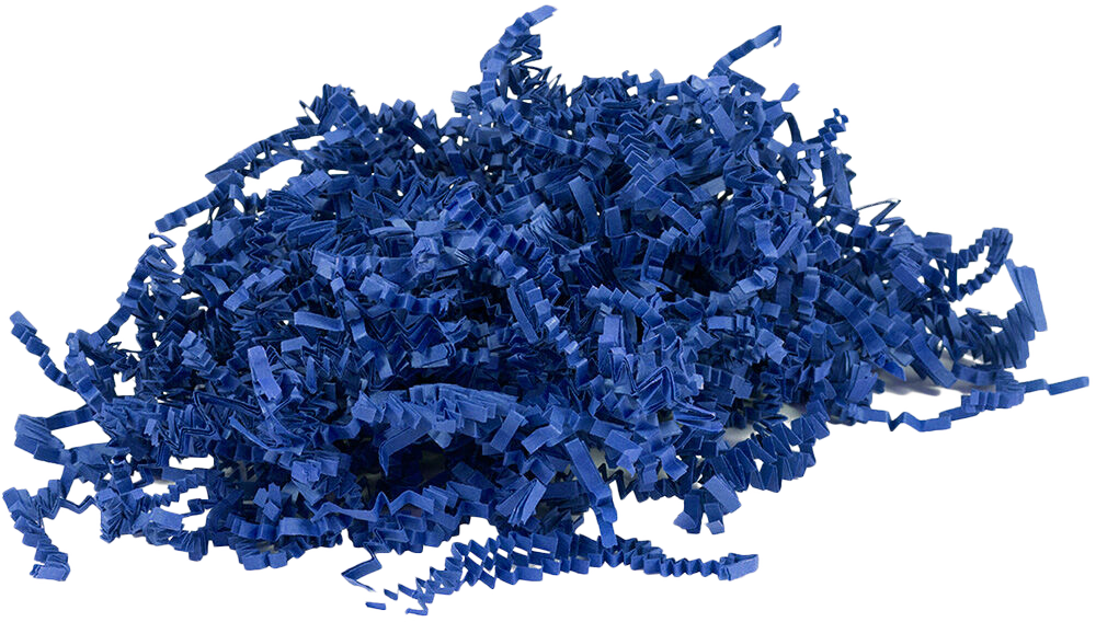Presidential Blue Crinkle Cut Shred Tissue Paper - 2oz