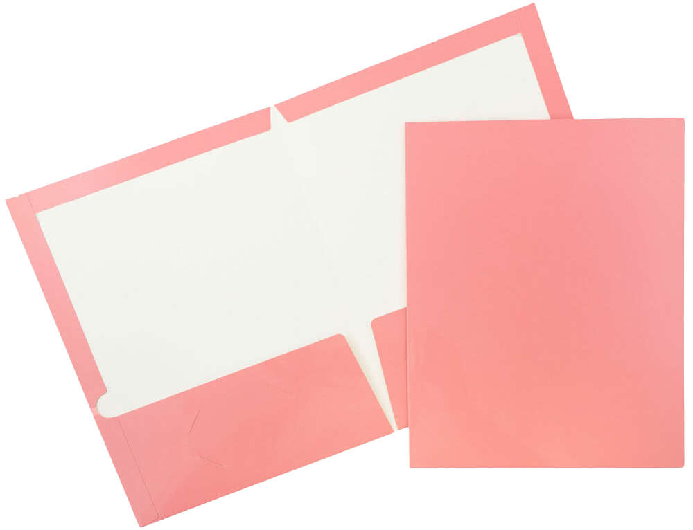 Glossy Baby Pink 9 x 12 Standard Folders