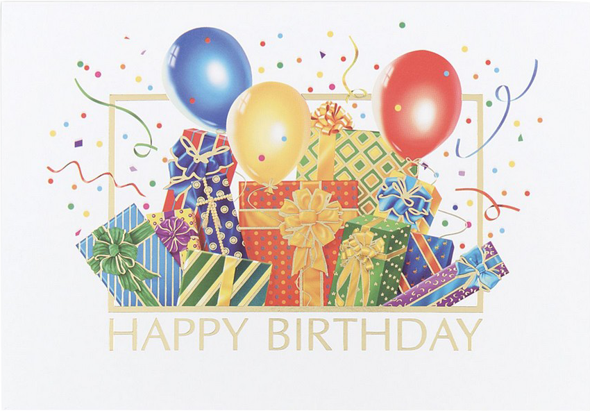 Birthday Balloons and Gifts Cards - 25 Pack