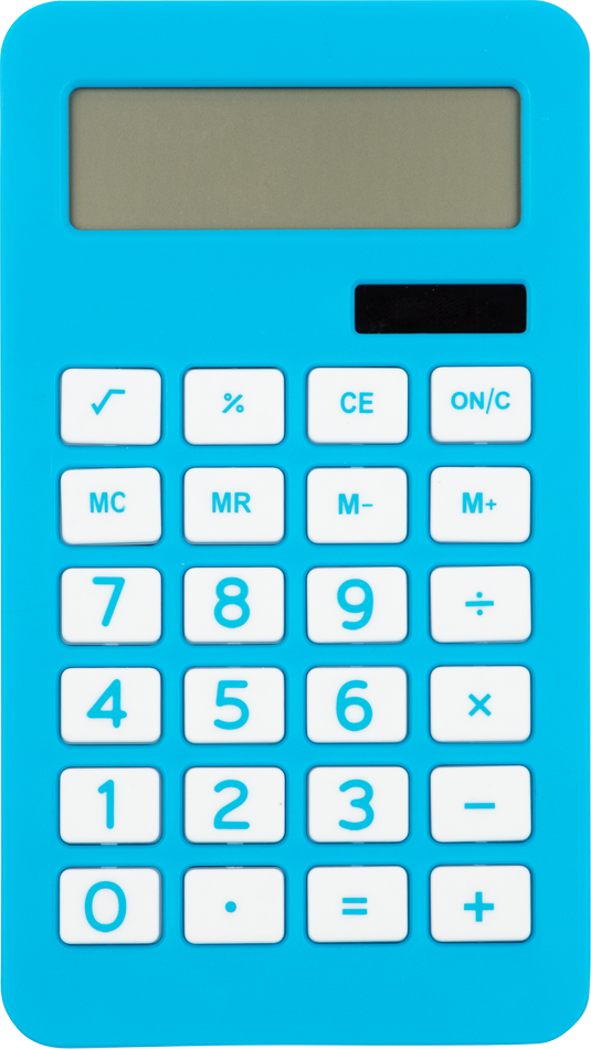 Assorted Red/Blue Desktop 10 Digit LCD Display Calculator Set (10 Pack)