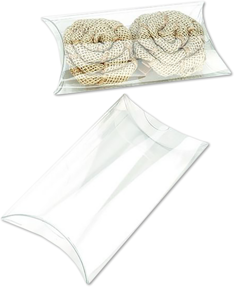 Clear Plastic Pillow Boxes (3 x 1 x 5) - 25 Pack