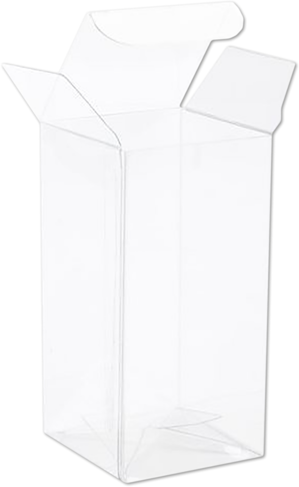 Clear Boxes with Pop and Lock Top (2 1/16 x 2 1/16 x 4 1/8) - 25 Pack