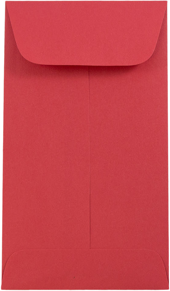 Red 24lb #5 1/2 Coin Envelopes (3 1/8 x 5 1/2)