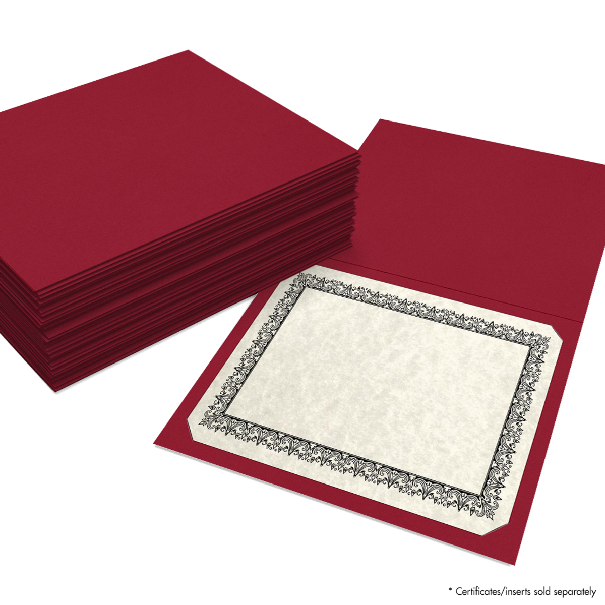 Red Hopsack 9 1/2 x 12 Certificate Holders