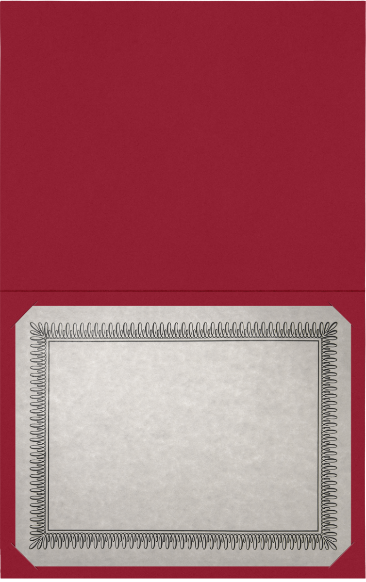 Red Hopsack 9 1/2 x 12 Certificate Holders
