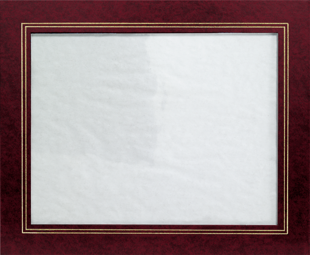 Maroon 10 3/4 x 13 Certificate Document Frame with Easel
