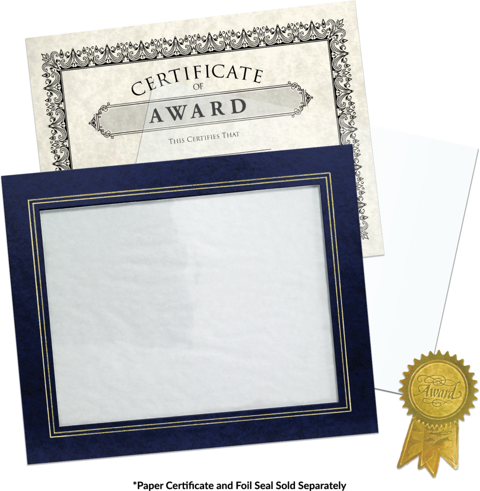 Navy Blue 10 3/4 x 13 Certificate Document Frame with Easel