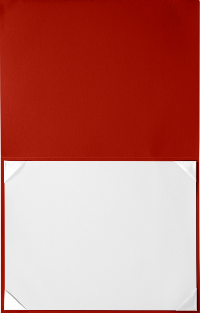 Red 8 1/2 x 11 Leatherette Certificate Document Holders