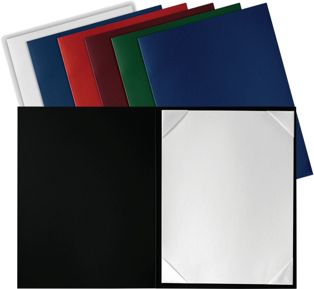 Red 6 x 8 Leatherette Certificate Document Holders