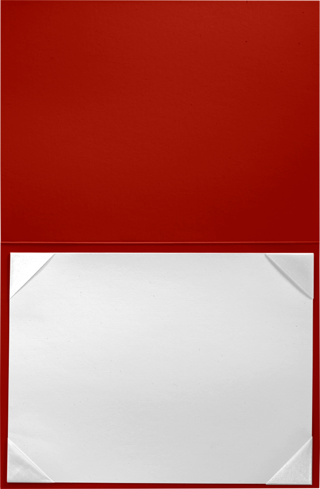 Red 6 x 8 Leatherette Certificate Document Holders