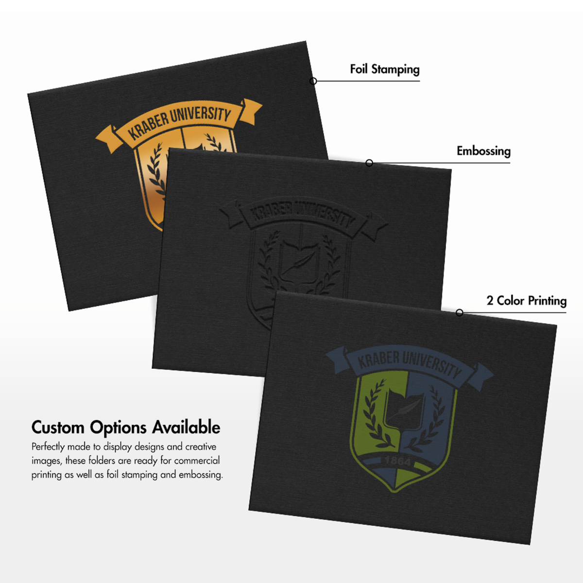 Deep Black Linen 9 1/2 x 12 Certificate Holders