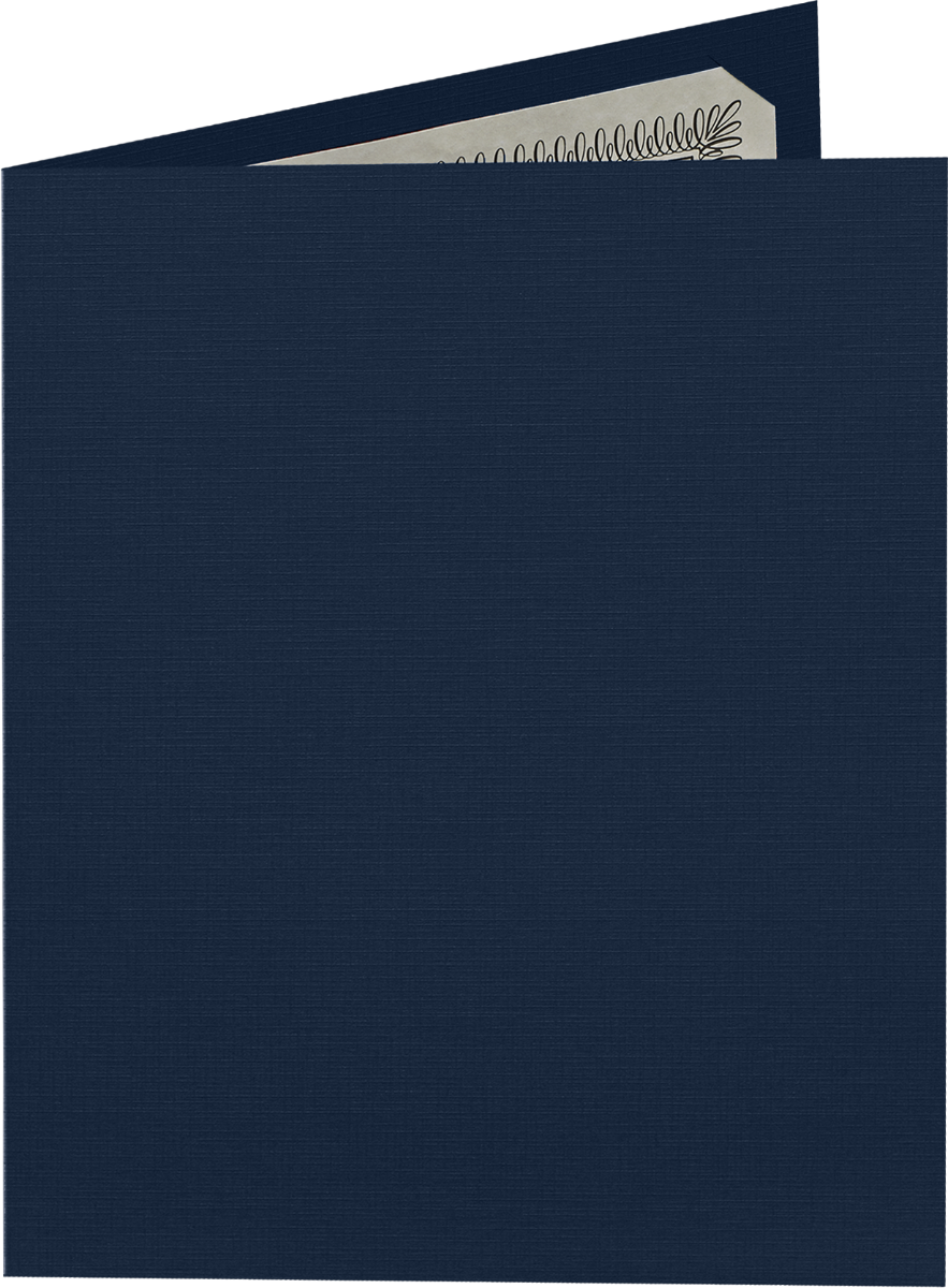 Dark Blue Linen 9 1/2 x 12 Certificate Holders