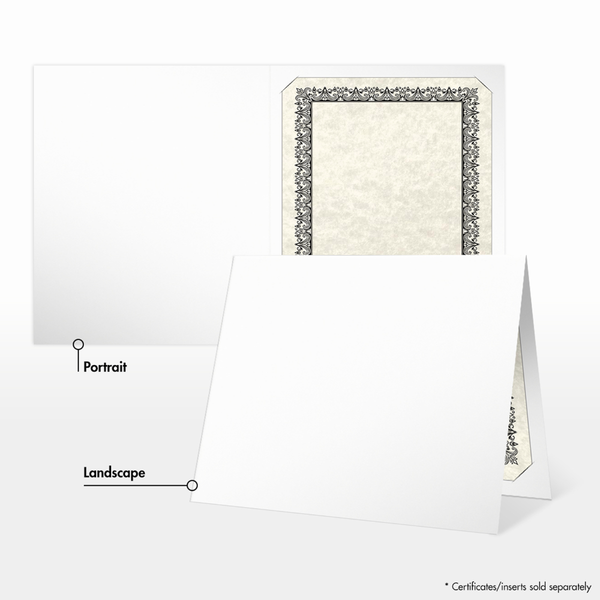 White Semi-Gloss 9 1/2 x 12 Certificate Holders