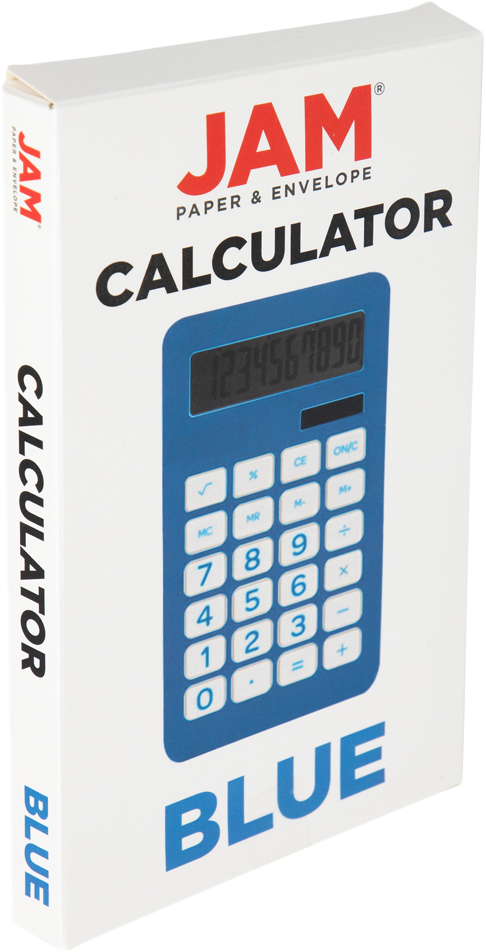 Blue Desktop 10 Digit LCD Display Calculator
